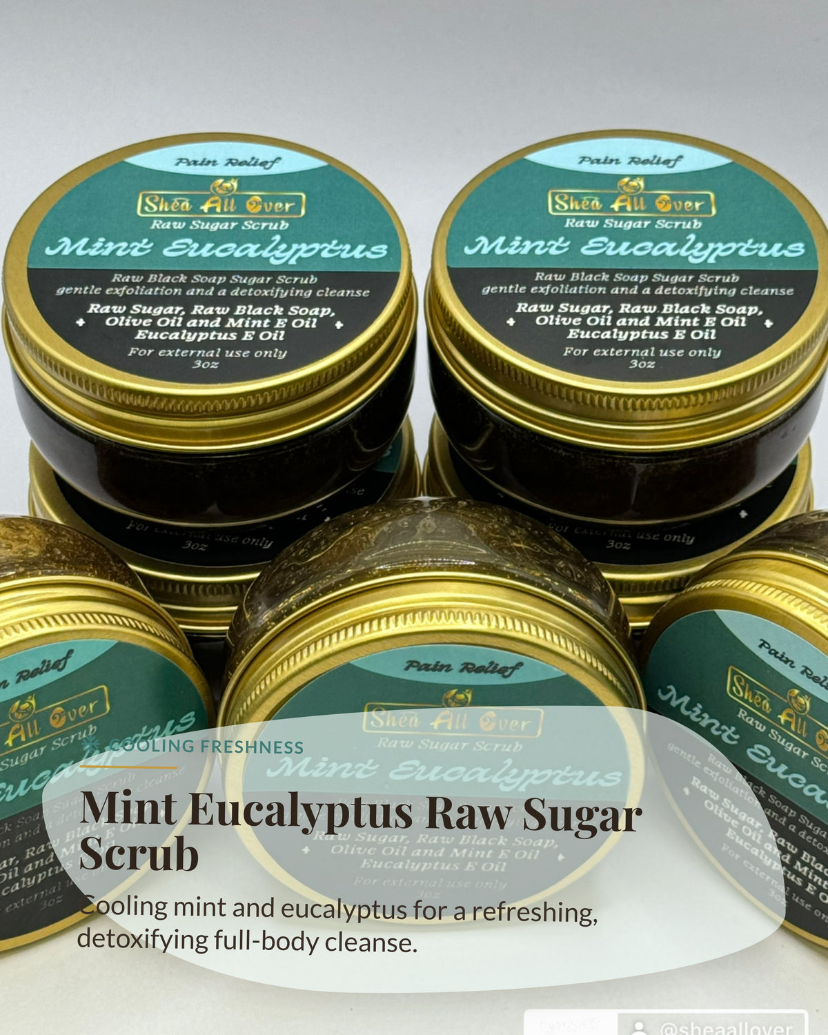 Raw Sugar Scrub Mint Eucalyptus