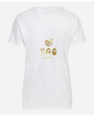 SAO White Slim Fit Women's T-Shirt
